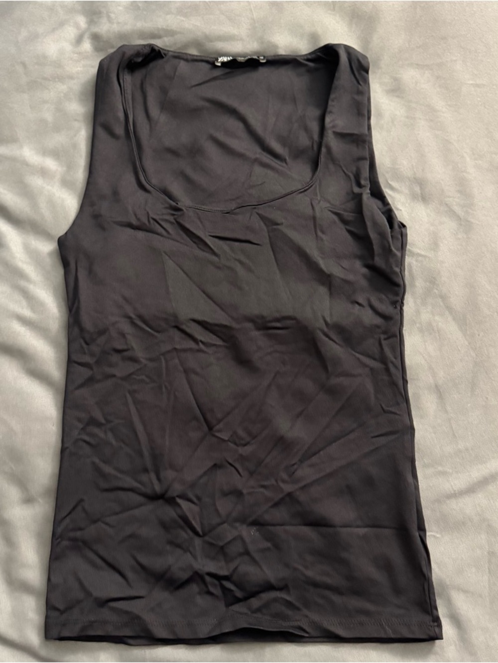 Zara Black Scoop Neck Tank